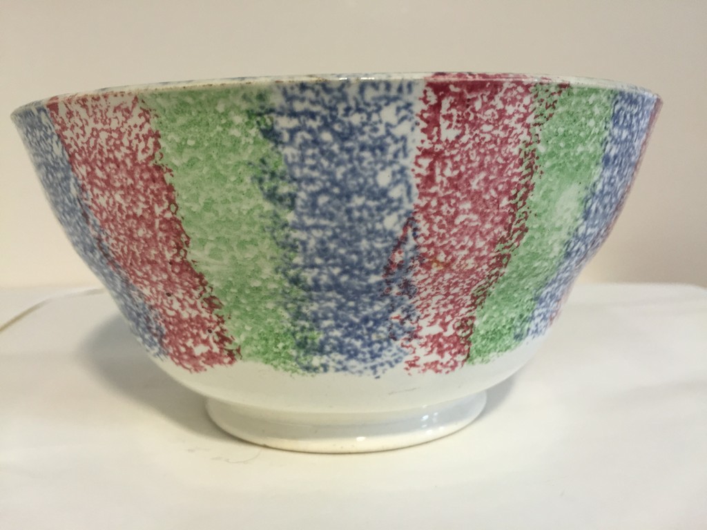English Pearl ware Spatter Bowl