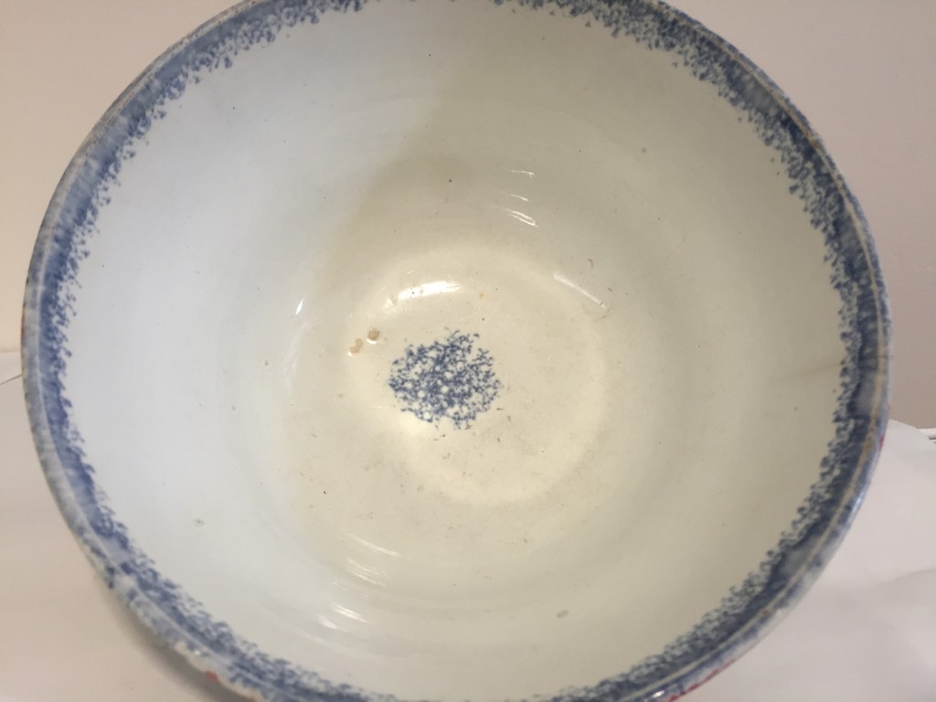 English Pearl ware Spatter Bowl